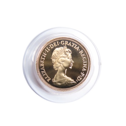 430 - Royal Mint. Elizabeth II Proof Gold Sovereign, 1988. 8g. Crowned bust right, ELIZABETH II DEI GRATIA... 