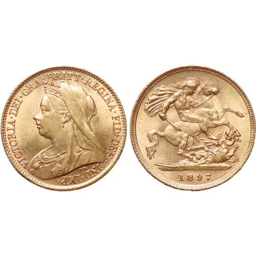 366 - Victoria. 1837-1901. Gold Half Sovereign. Dated 1897. Old head. Marsh 492; SCBC 3878. EF. From the S... 