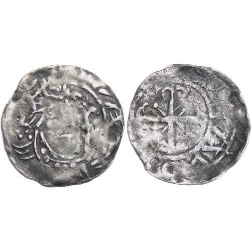 222 - David I Penny. 1153 AD. Period D, blundered legends. Crowned bust right, sceptre in front. R. Cross ... 