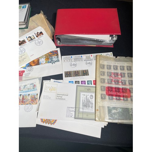 483 - An entire collection of U.K. and world stamp. Three folders ranging from Victoria through to Elizabe... 