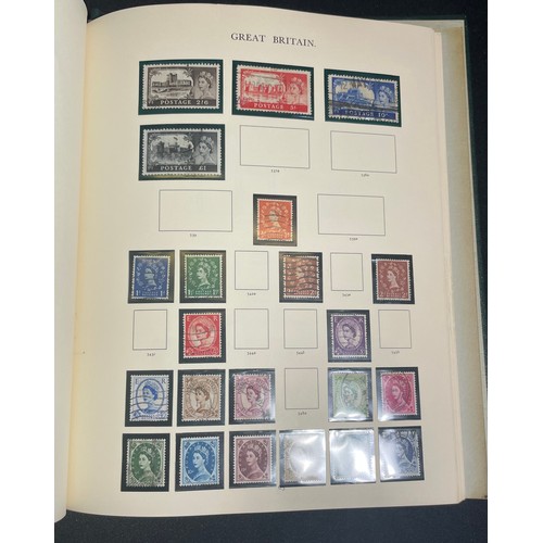 483 - An entire collection of U.K. and world stamp. Three folders ranging from Victoria through to Elizabe... 