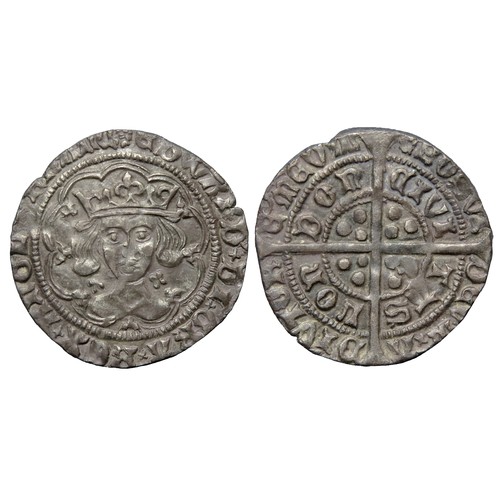 241 - Edward IV Groat. London mint. Light coinage, 1464-70AD. 24mm, 2.75g. Crowned facing bust, quatrefoil... 