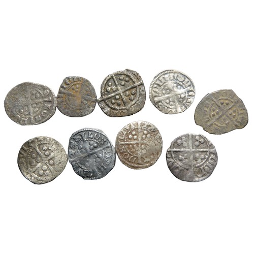 255 - Medieval halfpenny and farthing group.