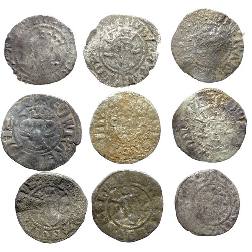 256 - Medieval hammered silver penny group.