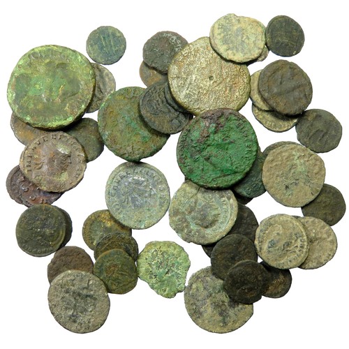 204 - Roman bronze coin group. 1st - 4th century AD.