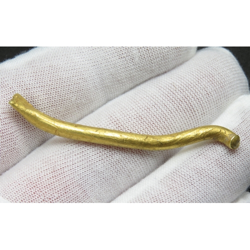 17 - Bronze Age gold ingot. Circa 1500 BCE. 56.0mm, 9.65g. Recorded on the PAS database: WILT-5D350B. Dis... 