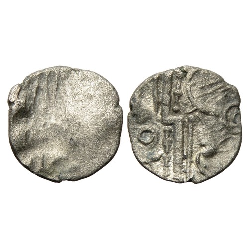 167 - Durotriges silver quarter stater. Circa 1st century BC. Traces of ‘three men in a boat’ design. R. T... 