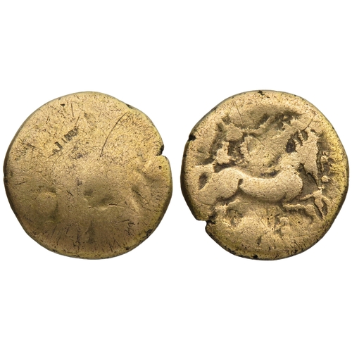 106 - Baiocasses gold stater, lyre type 'statere a la lyre'. 18mm, 6.18g.