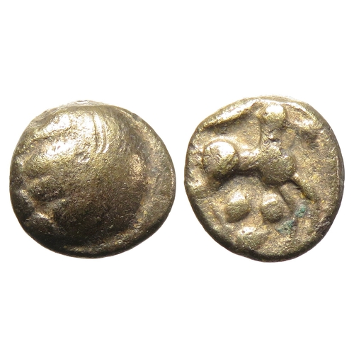 109 - Remi gold quarter stater 'aux segments de cercles'. 10mm, 1.19g.