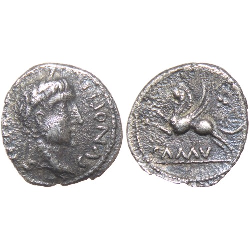 173 - Catuvellauni & Trinovantes, Cunobelin 8-41AD Leaping Griffin Silver Unit. Laureate bust right. C... 