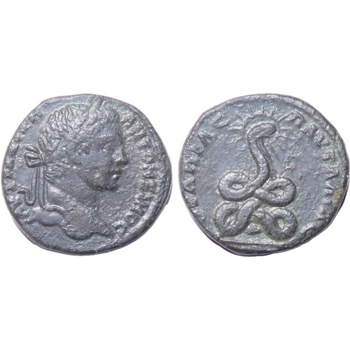 206 - Thrace. Pautalia. Caracalla, 198-217 AD. AE, 16.71g. 28mm. Laureate bust right. AVT M AVPH ANTΩNEINO... 