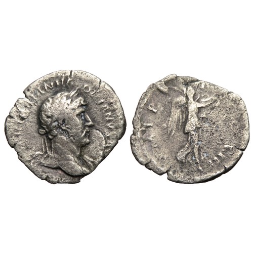 193 - Hadrian silver quinarius. Laureate bust right, light drapery on left shoulder, IMP CAESAR TRAIAN HAD... 