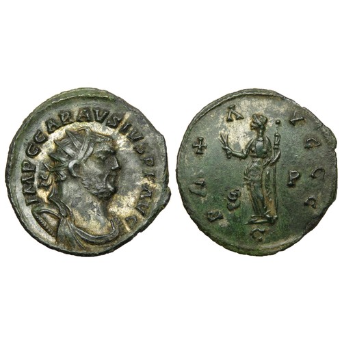 227 - Carausius antoninianus. Circa 286-293 AD. Colchester mint, 292-3 AD. Billon, 2.75g. 23mm. Radiate an... 