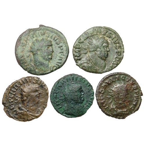 224 - Carausius and Allectus antoninianii (5). Largest 24mm. Circa 3rd century AD. to include four coins o... 