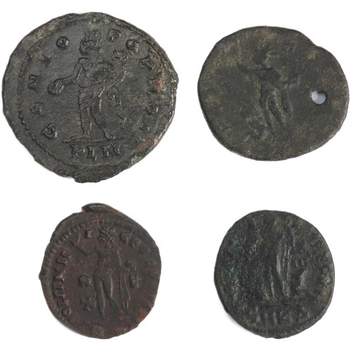 241 - Roman Bronze Group (4). Circa 3rd-4th century AD. To include coins from the reigns of, Aurelian, lic... 