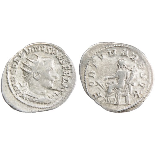 218 - Gordian III Antoninianus. Antioch, AD 243. Radiate, draped and cuirassed bust right, IMP GORDIANVS P... 