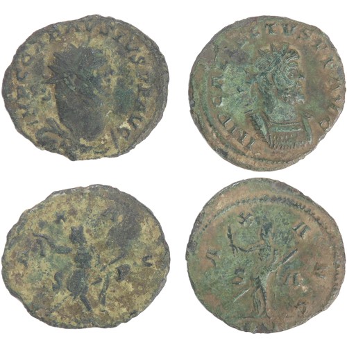 232 - Allectus and Carausius Antoninianii (2). Carausius, Romano-British Emperor, 286-293 AD. R. PAX AVGG,... 