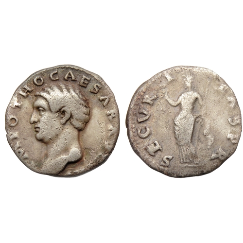 187 - Otho denarius. January-April 69 AD. Bare-head left, IMP OTHO CAESAR AVG[. ]. R. SECVRITAS P R, Secur... 