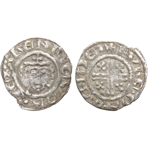 274 - Richard I Penny. 1189-1199 AD. London, class 4a. 1.12g. Crowned facing bust with sceptre, HENRICVS R... 