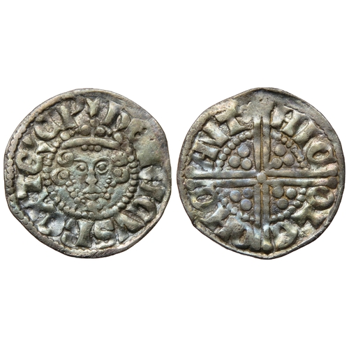 280 - Henry III penny. Phase I, 1247-8 AD. Canerbury. Class 2a. Crowned facing bust, +HENRICVS REX TERCI. ... 