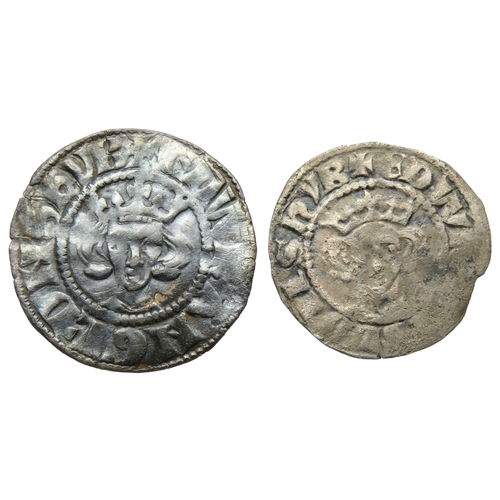 287 - Edward I pennies (2), 1279-1307 AD. Exeter mint class 9b & Bristol mint class 3c. Largest 20mm. ... 