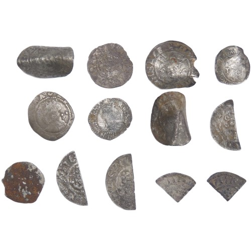 319 - British Hammered silver coin group (13). Circa 13th-17th century AD. to include coins from the reign... 