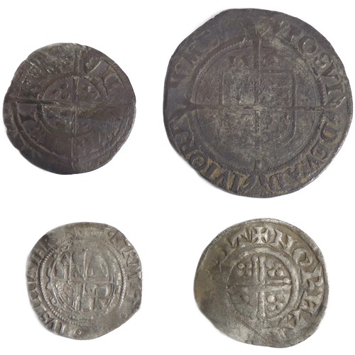 320 - British Hammered silver coin group (4). Circa 13th-17th century AD. to include, Henry III penny of C... 