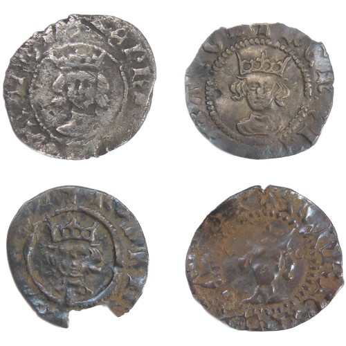 315 - Henry VI, first reign, 1422-61 AD. Halfpennies (4). To include coins from the London and Calais mint... 