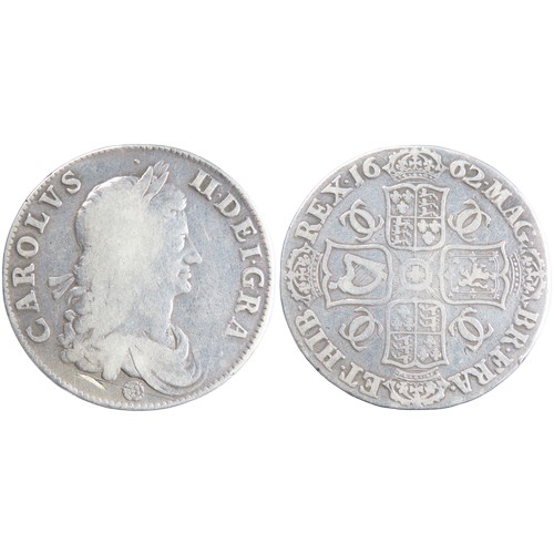 426 - Charles II Crown 1662. Silver, 29.50g. 39mm. Laureate bust right, rose below. CAROLVS II DEI GRA. R.... 