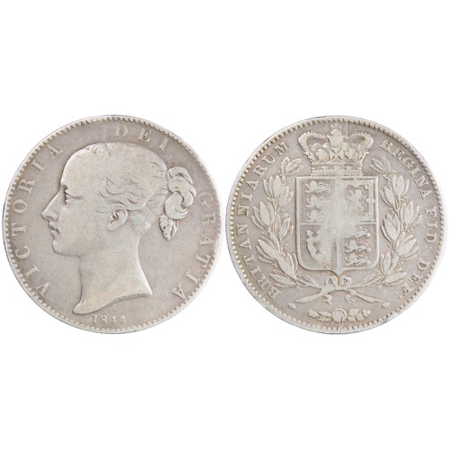 462 - Victoria Crown 1844. Silver, 27.80g. 38mm. Young head left, date below. VICTORIA DEI GRATIA. R. Crow... 