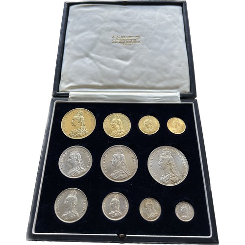 458 - Victoria 1887 11 Coin Golden Jubilee Set. An eleven-coin set from Queen Victoria’s Golden Jubilee ye... 