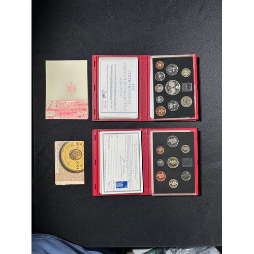 495 - Royal Mint: Proof Coin Sets. Festival of Britain 50th Anniversary set, 1994 year set and the 1997 ye... 