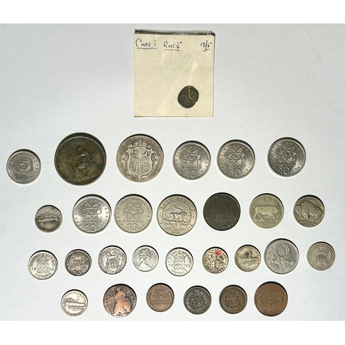 516 - World Coin Group (30). Circa 17th -20th century. To include, British silver and earlier copper piece... 