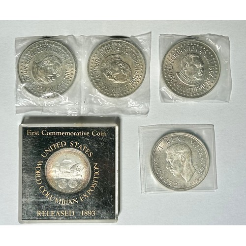 518 - World Uncirculated Coin Group (5). To include, USA first commemorative coin, 1893. Columbian exposit... 