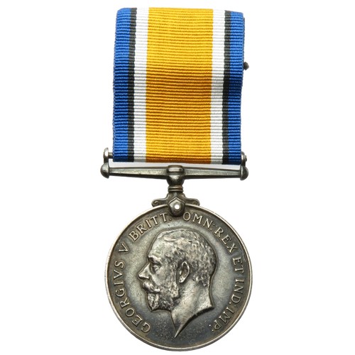 522 - British WWI Service Medal. King George V. GEORGIVS V BRITT OMN REX ET IND IMP. R. 1914, 1918. St. Ge... 