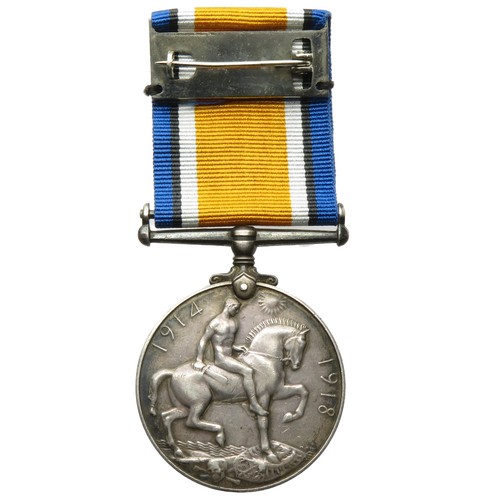 522 - British WWI Service Medal. King George V. GEORGIVS V BRITT OMN REX ET IND IMP. R. 1914, 1918. St. Ge... 