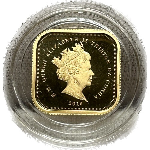 511 - The 2019 Britannia four-sided gold sovereign prestige set. (3). Sovereign, half and quarter sovereig... 