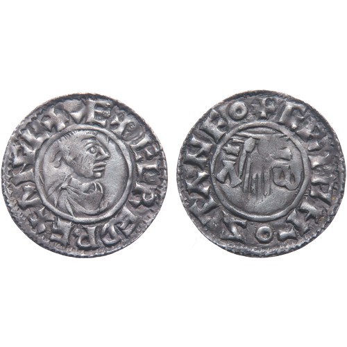 258 - Athelred II First hand type penny. 978-1016 AD. Stamford mint. Diademed bust right, +AEDELRED REX AN... 