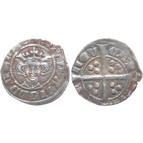 289 - Edward I Penny. Newcastle mint, class 9b. Silver, 1.39g. 18mm. Crowned facing bust, +EDWR ANGL DNS H... 