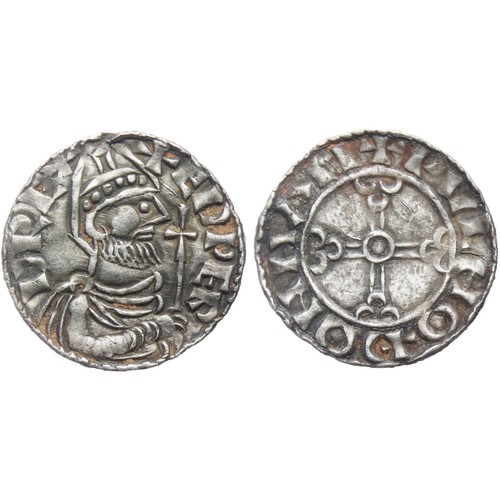 265 - Edward the Confessor Penny, 1042-1066 AD. Northampton mint. Pointed Helmet Type, BMC VII. Bust right... 