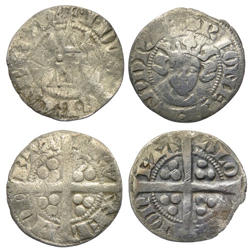 345 - Edwardian type Continental sterlings (2). Circa 14th century AD. Robert of Bethune, 1305-22 AD. Crow... 