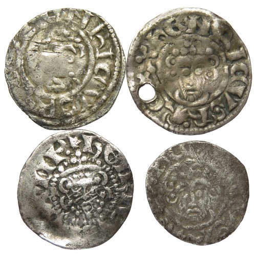 311 - Medieval Hammered Silver Penny Group (4). To include coins from the reigns of, Richard I, John and H... 