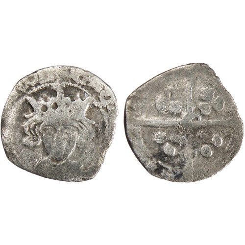 343 - Richard III Penny, 1483-85 AD. Bishop Sherwood, Durham mint. Crowned facing bust, S on breast. R. Cr... 