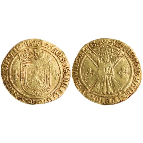 350 - Scotland, James IV Gold Lion, 1488-1513. Crowned arms of Scotland between two fleurs-de-lis. IACOBVS... 