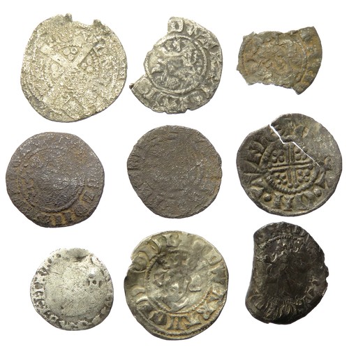 333 - Medieval hammered silver coin group to include coins of John, Edward I-III and Charles I. Largest 20... 