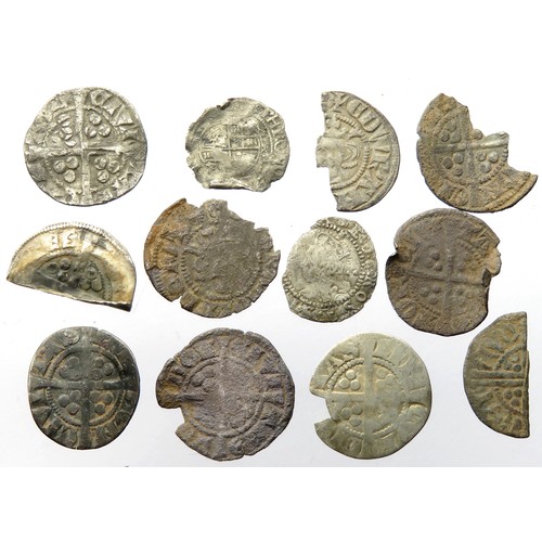 334 - Hammered silver coin group to include coins of Henry III, Edward I, Elizabeth I and Charles I.