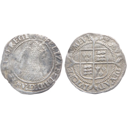 24 - Elizabeth I Half Groat. Second issue, 1560-61 AD. Crowned bust left, ELIZABETH D G AN FR ET HI REGIN... 