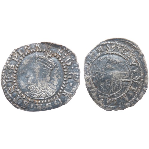 26 - Elizabeth I Penny. Fifth issue, 1578-82 AD. Crowned bust left, E D G ROSA SINE SPINA. R. Shield of a... 