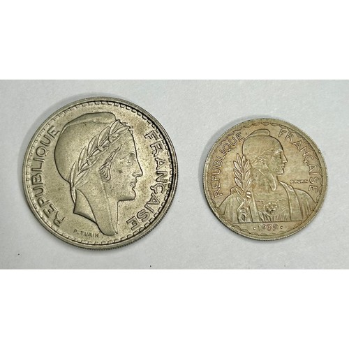 72 - France: Large collection of coins from France and its colonies. Circa 19th-20th century. Many denomi... 