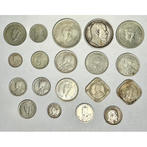 82 - British Empire, India: Collection of 19 coins, 1889-1947. Victoria, Edward VII, George V and George ... 